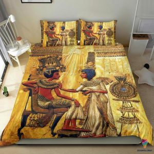 Yellow Ancient Egypt Pharaoh Bedding Set Gift Idea Of Ancient Egyptian God