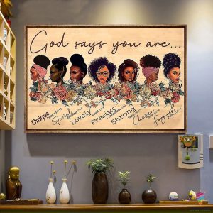 God Says You Are Beautiful Horizontal Poster LN