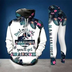 Birthday Gift Idea For Mom Mamasaurus Jurasskicked Hoodie And Leggings Set NHD