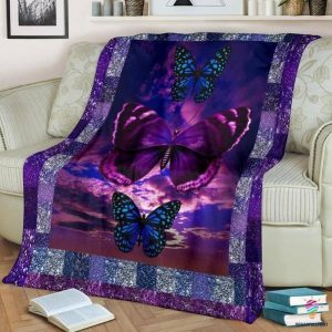 Gift For Butterfly Lover Butterfly Gifts Butterfly Purple Blanket HG